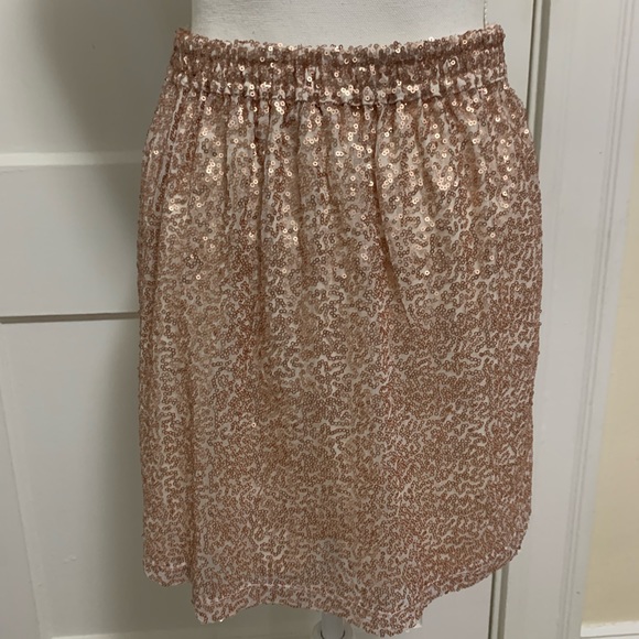 Rose Gold sequin mini skirt from American Eagle - Picture 3 of 10
